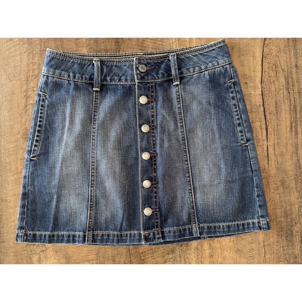 American Eagle Women's Button Skirt Lot of 3 Jean, Corduroy, Camo Size 6‎ US - Picture 9 of 11
